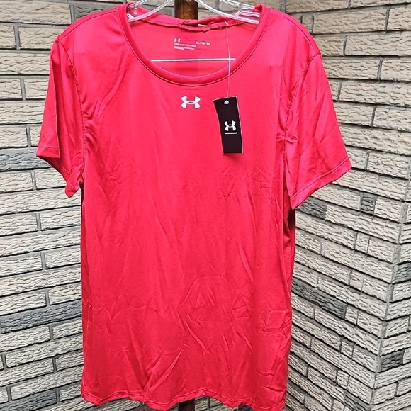 NWt Under Armour Red T-Shirt Ladies XL - Picture 1 of 6